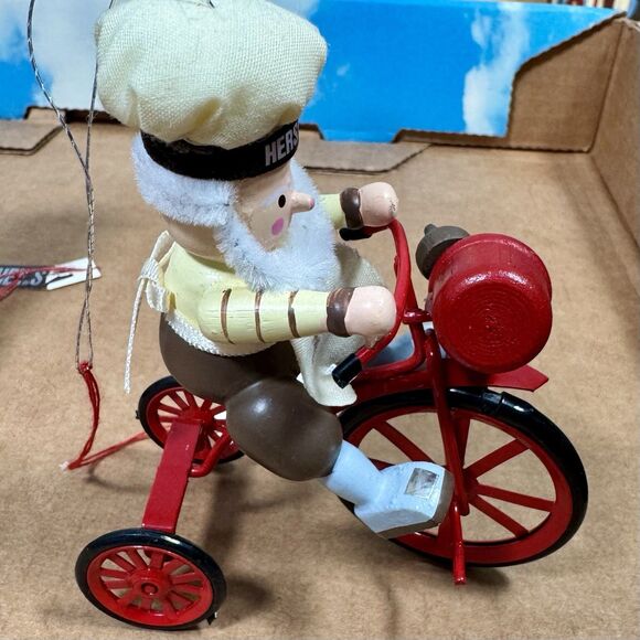 Kurt Adler Hershey's Chocolate Christmas Ornaments 90s Set Of 3 Wooden - Picture 3 of 16